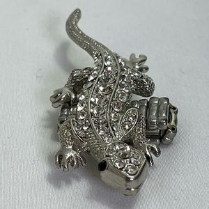 Rhinestone lizard ring